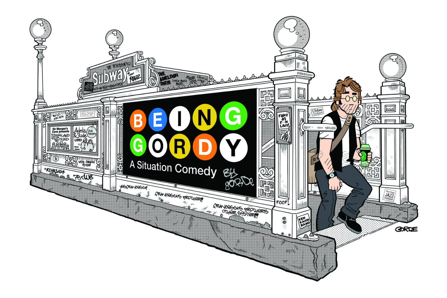 BEING GORDY “Subway Entrance” 18x24 poster